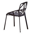 Wholesale cheap furniture creative high quality plastic hollow iron dining chair